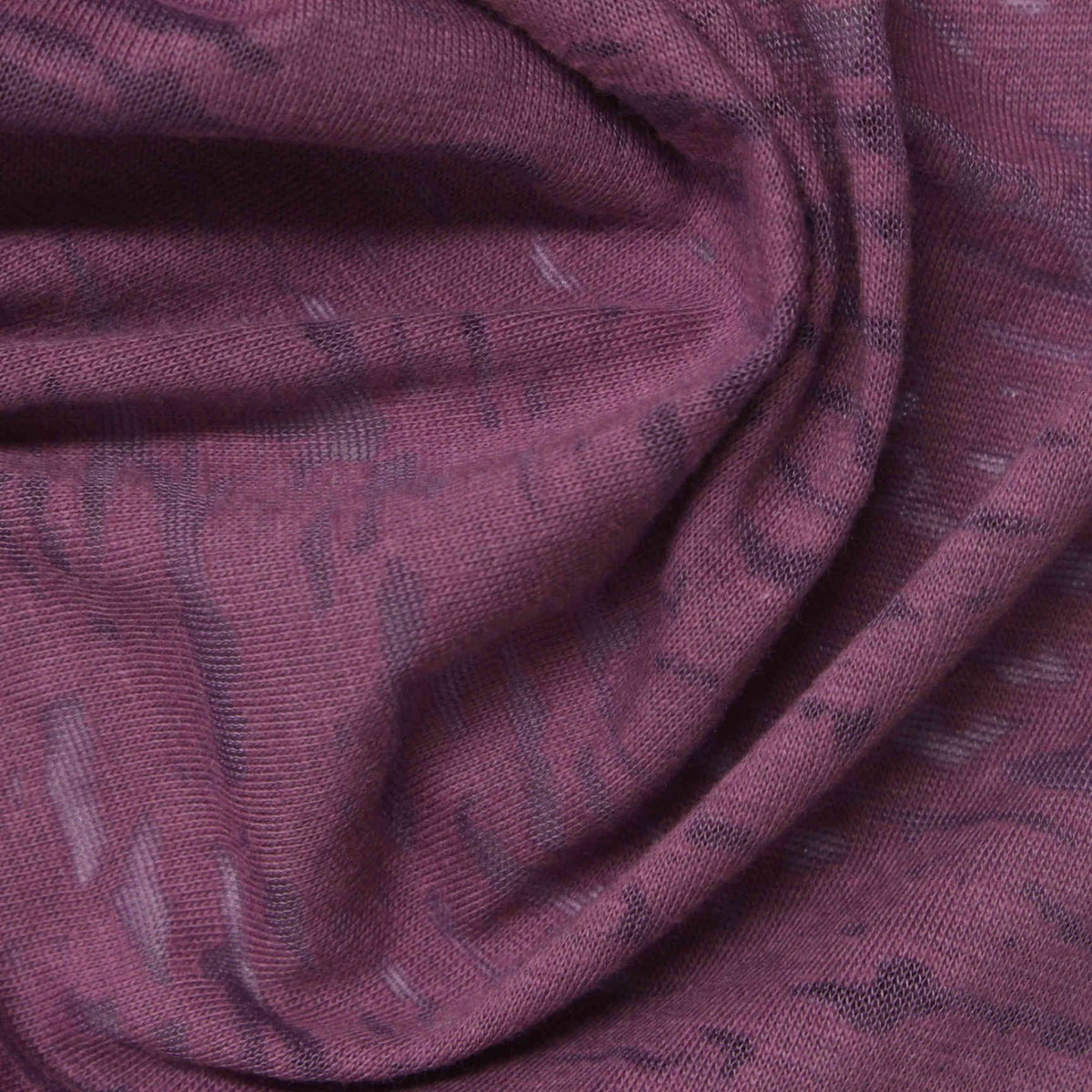 Dark Purple Abstract Knit, Cotton-Poly