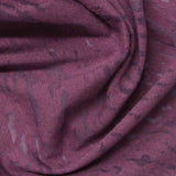Dark Purple Abstract Knit, Cotton-Poly