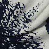 Navy Abstract Jersey Knit, Cotton — texture