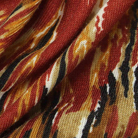 Red Abstract Knit, Polyester