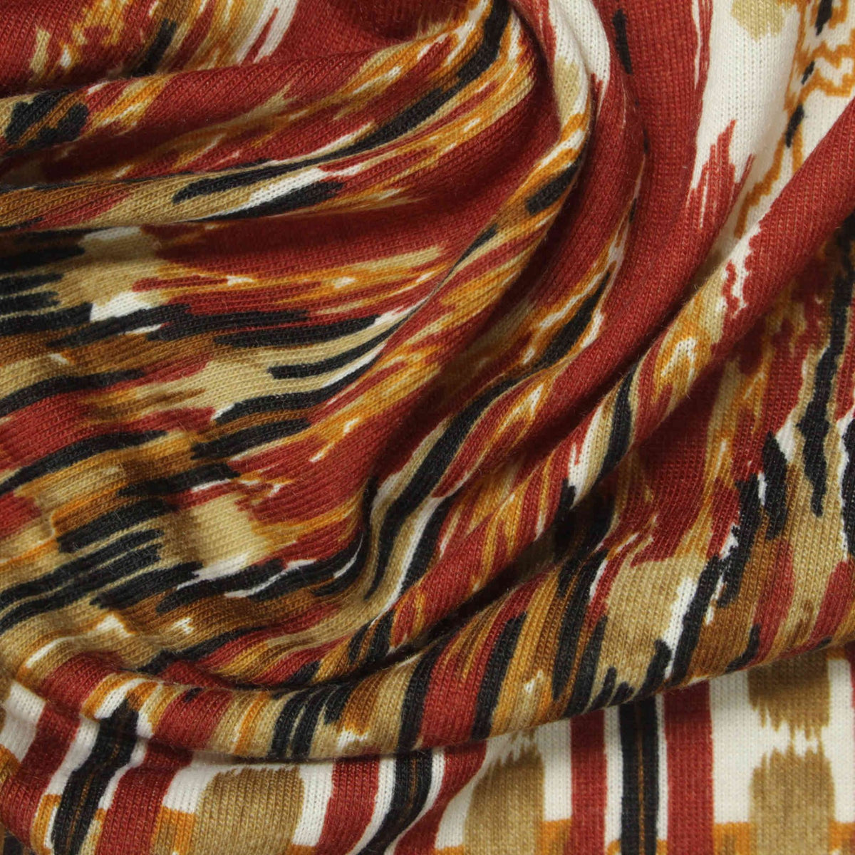 Red Abstract Knit, Polyester