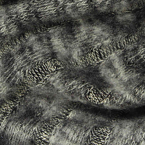 Grey Textured Jacquard, Viscose-Poly