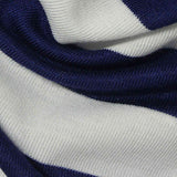 Navy Stripes Jersey Knit, Viscose-Poly — texture