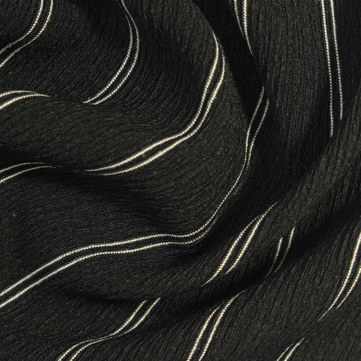 White Stripes Crepe, Polyester