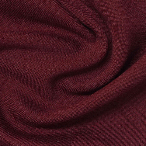 Viscose Polyester Stretch Ponte Knit Fabric, 410 gsm, 155 cm — Red