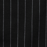 White Vertical-Pinstripe Ponte Knit, Polyester