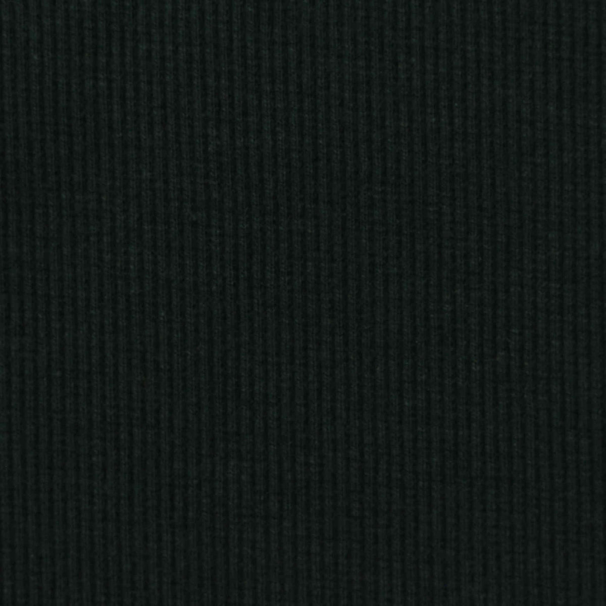 Cotton Polyester Rib Knit Fabric, 378 gsm — Black