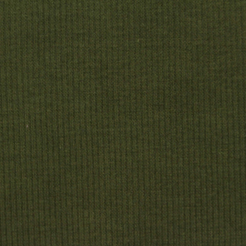 Polyester Cotton Rib Knit Fabric, 380 gsm — Green