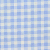Light Blue Check Poplin, Cotton-Poly