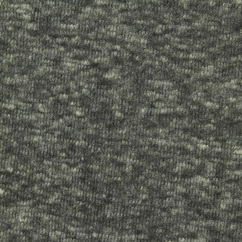 Dark Grey Marl Rib Knit, Poly-Cotton, 280 gsm