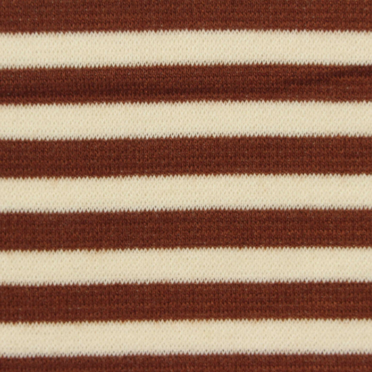 Brown Horizontal-Stripe Knit, Polyester, 330 gsm