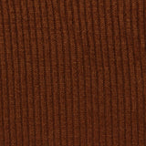 Polyester Viscose Stretch Rib Knit Fabric, 220 gsm, 145 cm — Brown