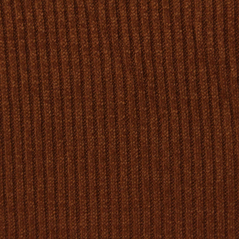 Polyester Viscose Stretch Rib Knit Fabric, 220 gsm, 145 cm — Brown