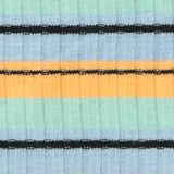 Light Blue Horizontal-Stripe Rib Knit, Poly-Viscose — texture