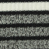 Black Horizontal-Stripe Rib Knit, Viscose-Poly — texture