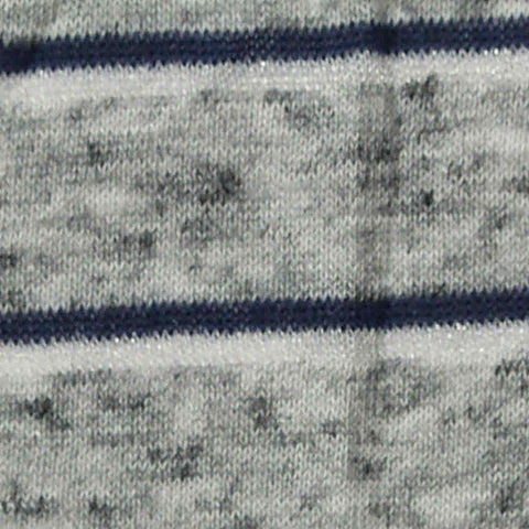 Dark Blue Horizontal-Stripe Jersey Knit, Polyester, 114 gsm