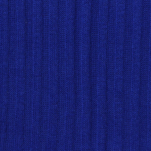 100% Polyester Rib Knit Fabric, 230 gsm, 150 cm — Blue