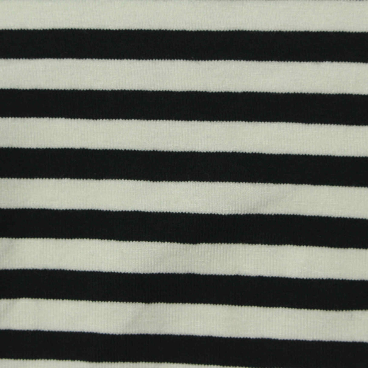 Black Horizontal-Stripe Knit, Viscose, 270 gsm