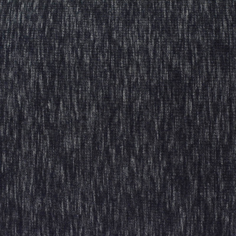 Dark Grey Marl Rib Knit, Cotton, 303 gsm