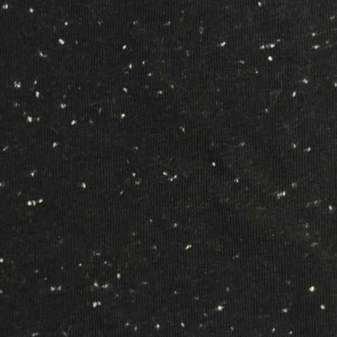 Black Marl Jersey Knit, Cotton, 160 gsm