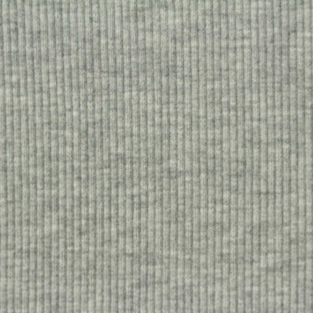 Grey Heather Rib Knit, Cotton-Poly