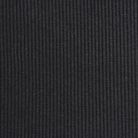 Cotton Polyester Stretch Rib Knit Fabric, 380 gsm, 131 cm — Navy