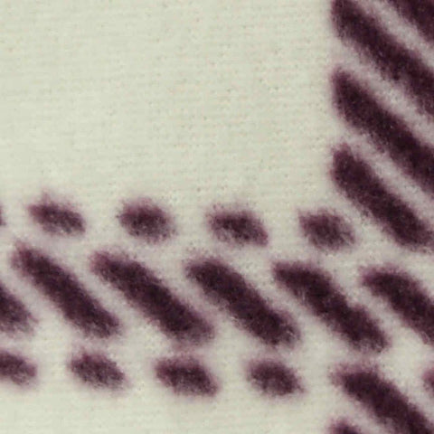 White Diagonal-Plaid Fleece, Polyester