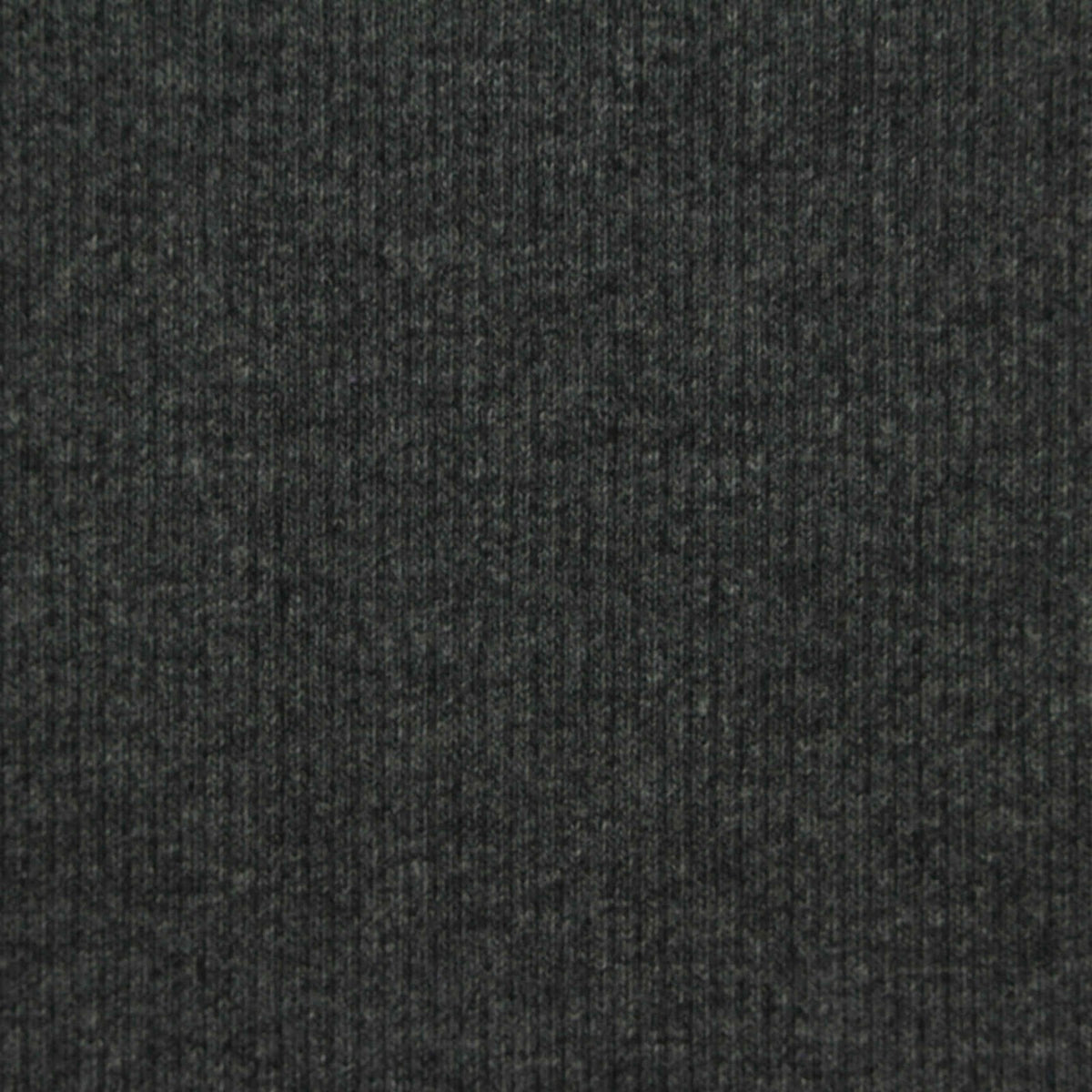 Dark Grey Marl Rib Knit, Cotton-Poly, 450 gsm