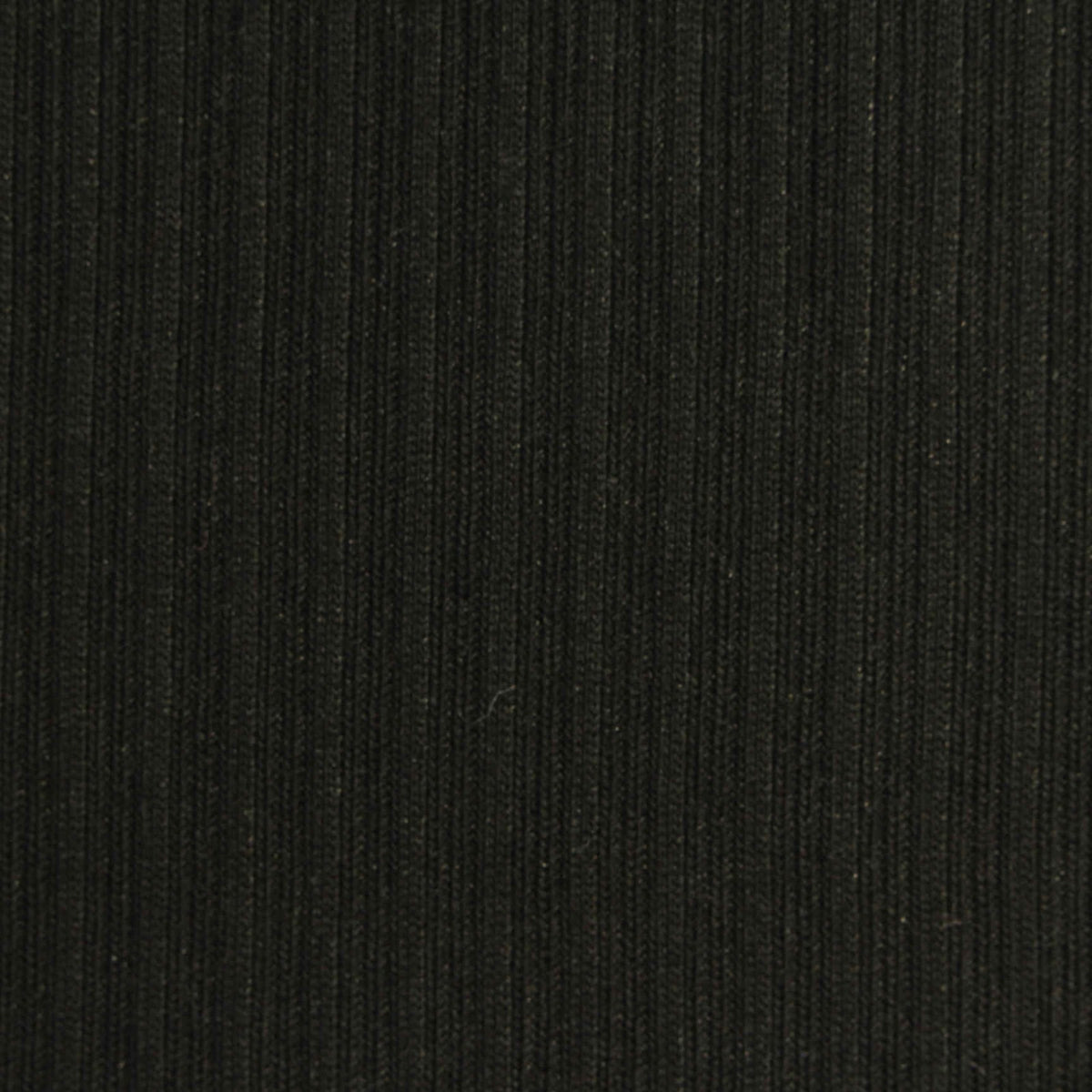 Black Ribbed Rib Knit, Cotton-Poly