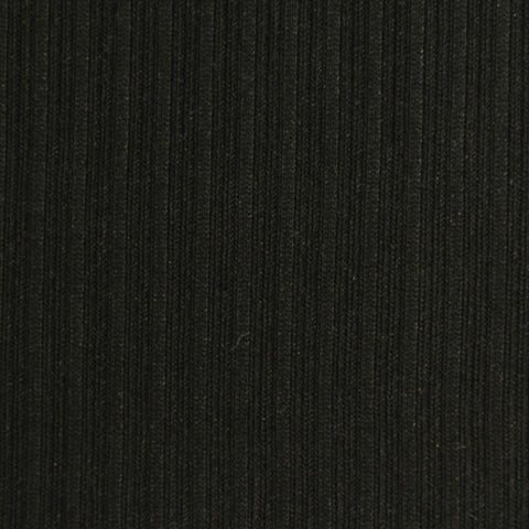 Cotton Polyester Rib Knit Fabric, 240 gsm, 150 cm — Black