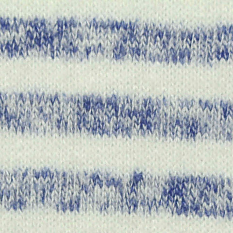White Marled-Stripe Chunky Knit, Viscose-Poly