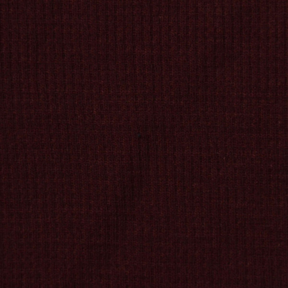 Dark Red Marl Waffle Knit, Cotton-Poly