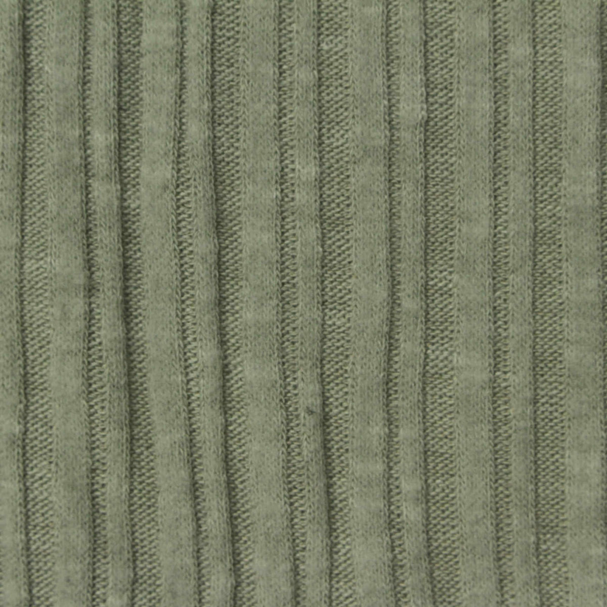 Brushed Polyester Viscose Stretch Rib Knit Fabric, 268 gsm, 157 cm — Green