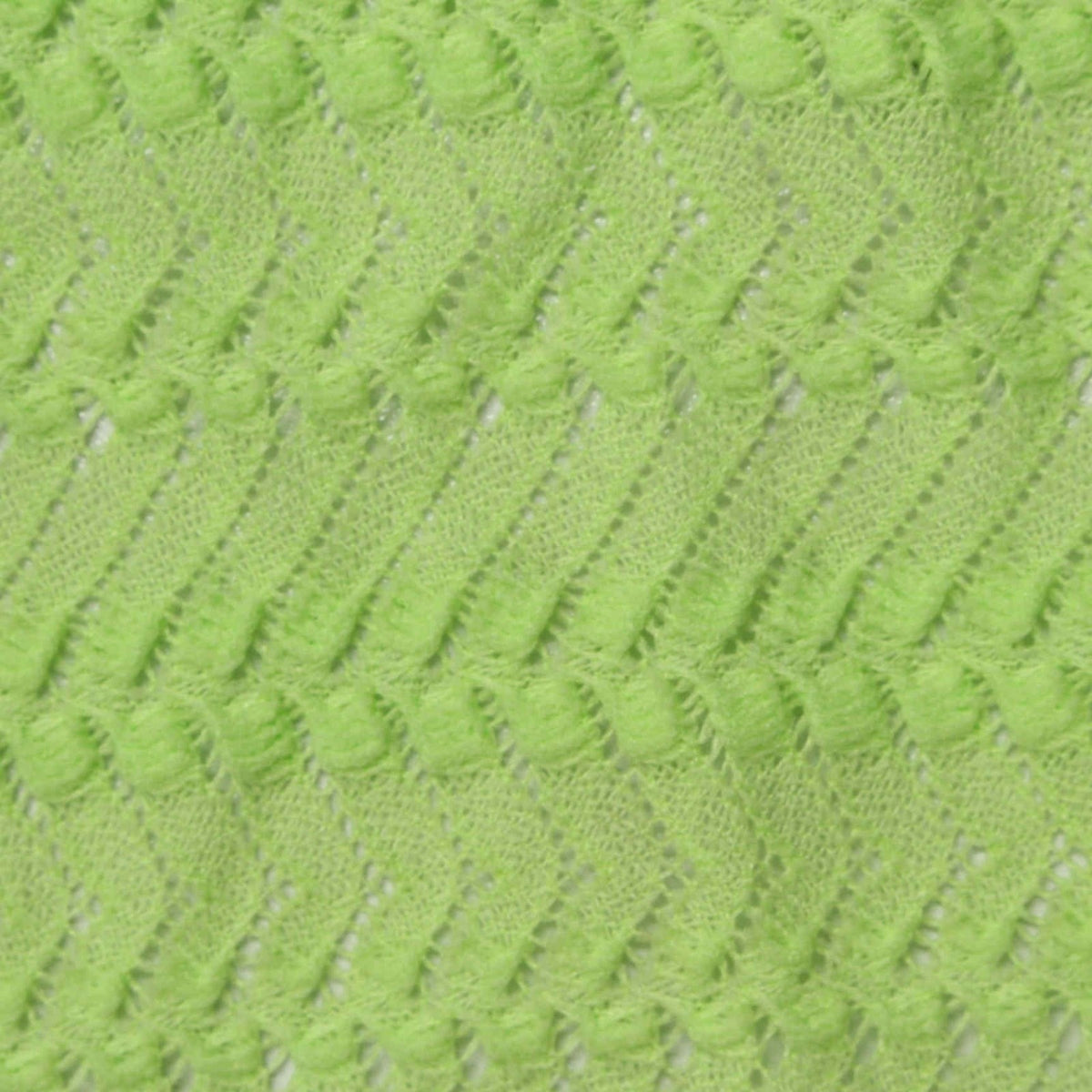 Lime Openwork Jersey Knit, Polyester