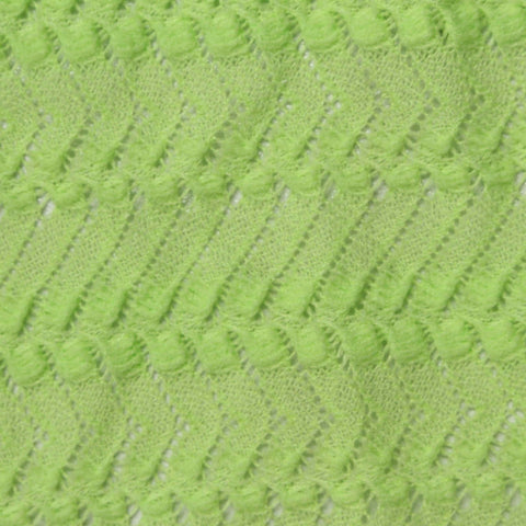 Lime Openwork Jersey Knit, Polyester