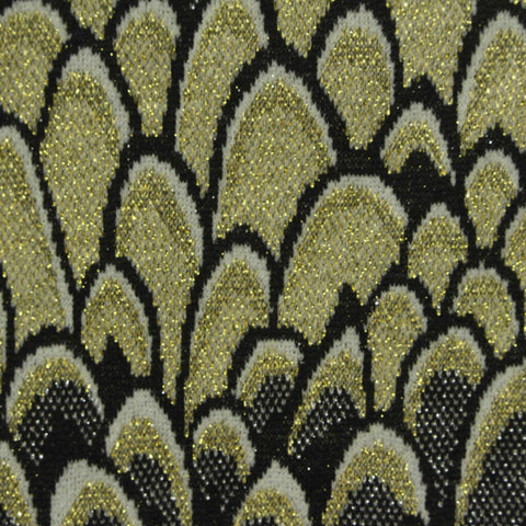 Black Glitter Jacquard, Poly-Metallic, 300 gsm