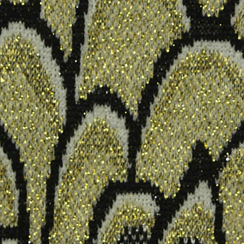 Black Glitter Jacquard, Poly-Metallic, 300 gsm