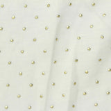 Gold Dots Jersey Knit, Cotton-Poly