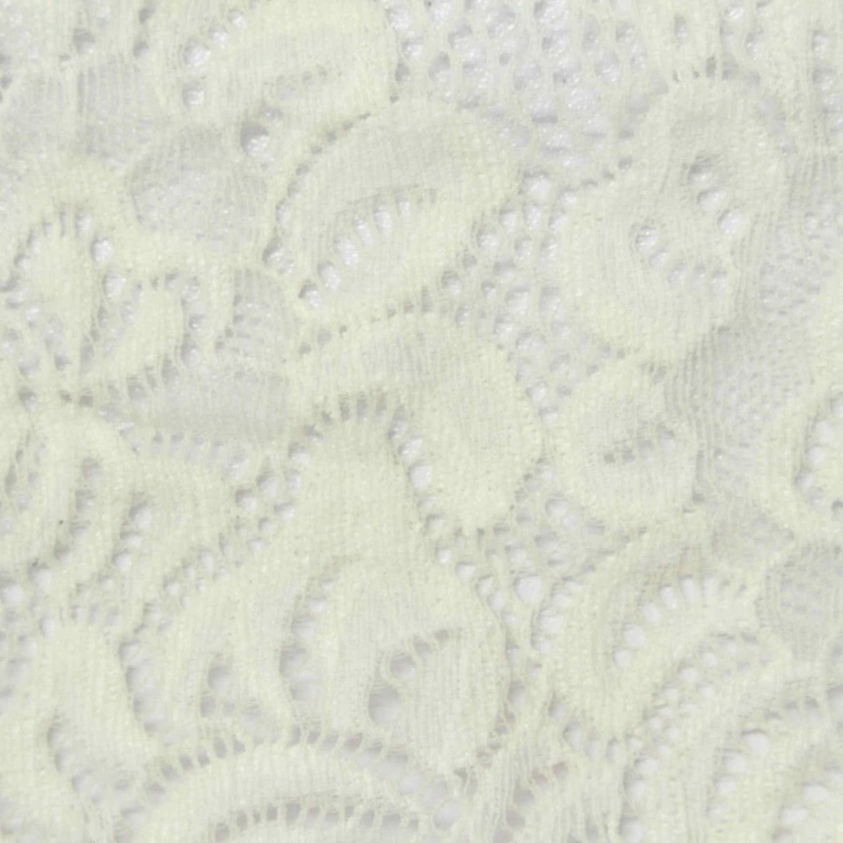 Off-White Floral Lace, Nylon, 130 cm