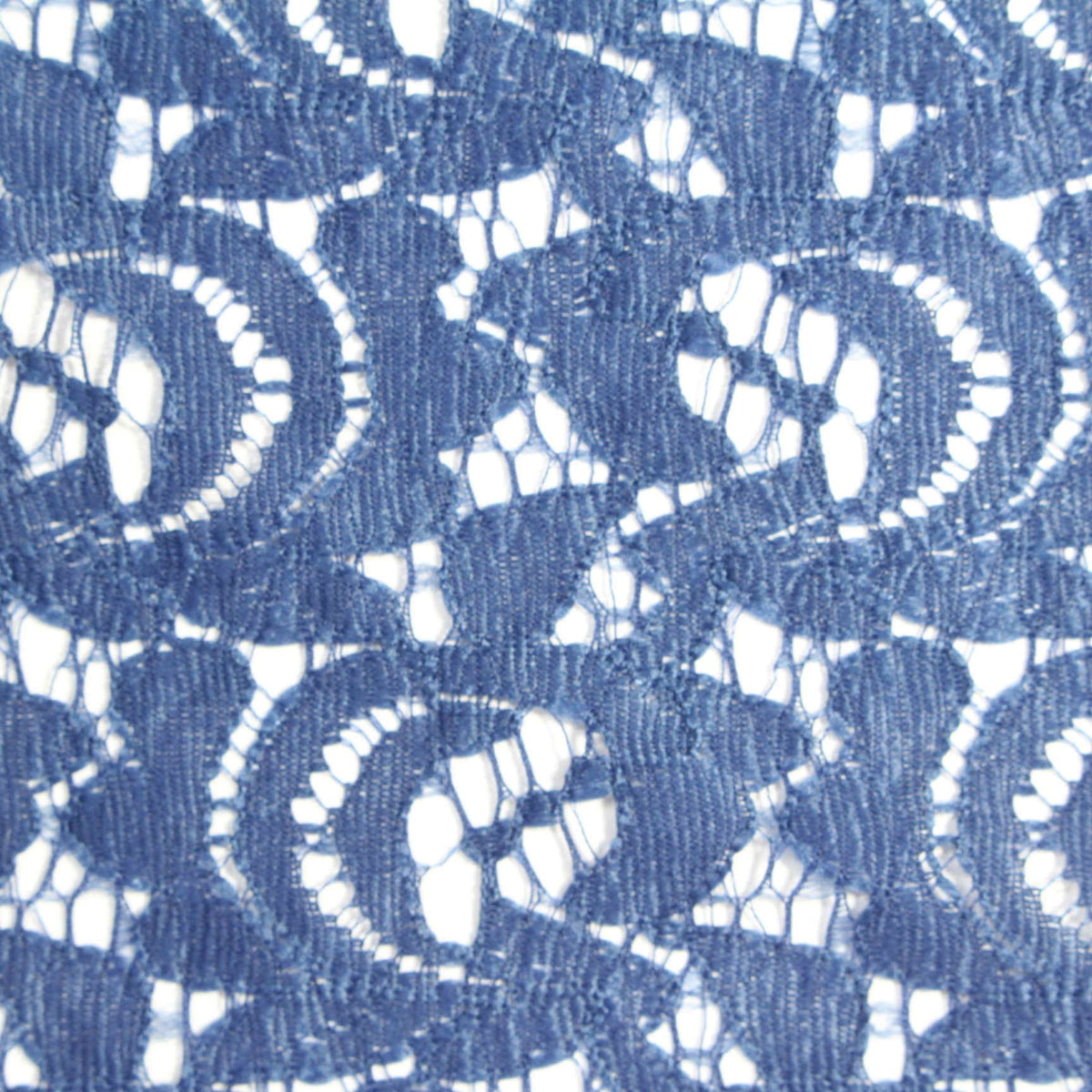 Blue Floral Lace, Cotton-Nylon