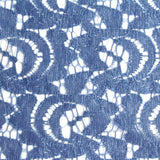 Blue Floral Lace, Cotton-Nylon