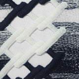 White Geometric Jacquard, Polyester