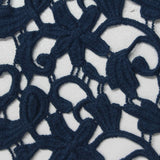 Navy Floral Knit, Polyester