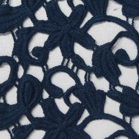 Navy Floral Knit, Polyester