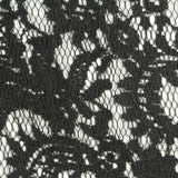 Black Floral Lace, Cotton-Nylon