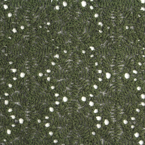 Olive Dots Mesh, Cotton-Nylon