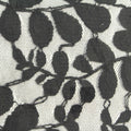 Black Floral Lace, Cotton-Nylon, 145 cm