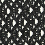Black Openwork Knit, Poly-Cotton — texture