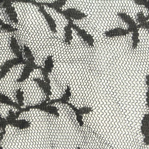 Black Floral Lace, Polyester