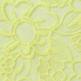 Yellow Floral Mesh, Cotton-Nylon